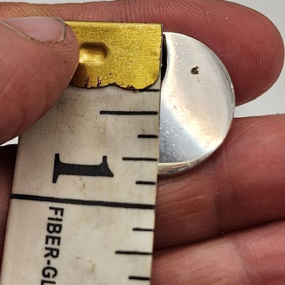 Cufflinks Silver Tone w/Black Accents Fancy Design Vintage Pair Shields Signed - Picture 5 of 5